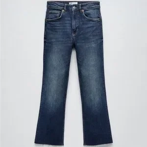 Flare Zara Jeans Tiro Alto Zara Este Pantalón Efecto Faja De 19